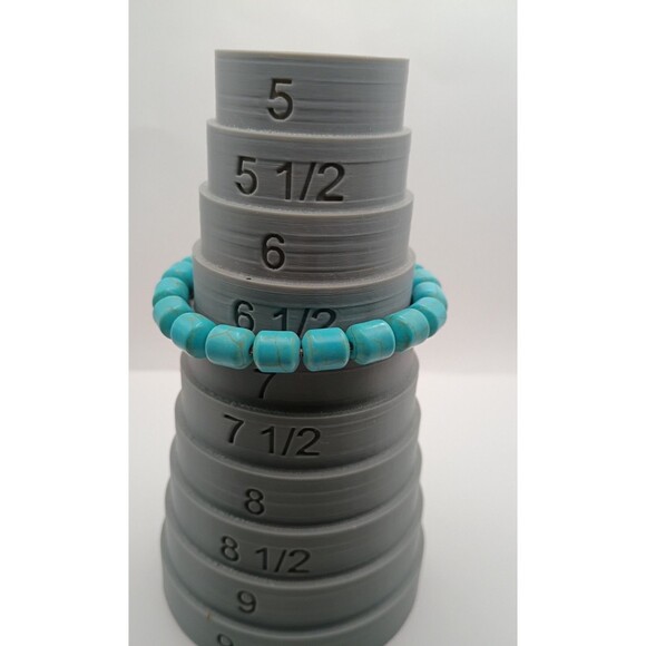 Unisex Turquoise Lot Of 3 Healing Stone Stretched Bracelets Size 6.5-7 Inches - Picture 2 of 4